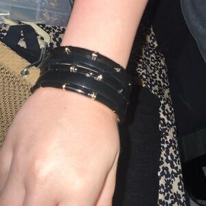 Silver Bamboo Bangle Bracelet